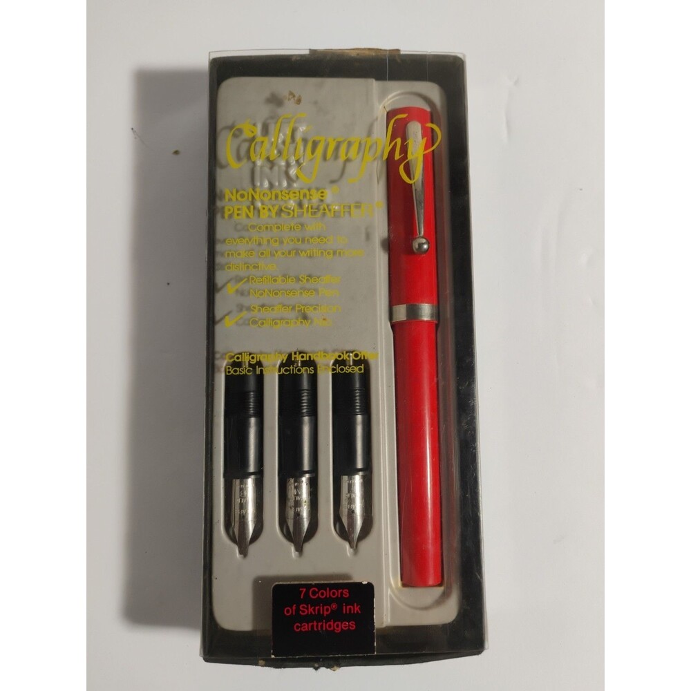 Sheaffer Calligraphy Pen 3 Nibs Open Box Fountain NoNonsense Eaton Textron USA